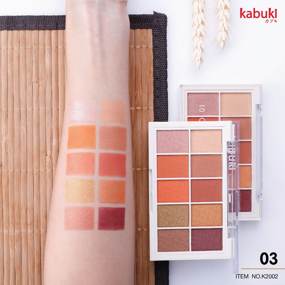 Kabuki ,Kabuki 10 Colors Of Eyeshadow,Kabuki 10 Colors Of Eyeshadow K2002-01,Kabuki 10 Colors Of Eyeshadow K2002,K2002,Kabuki 10 Colors Of Eyeshadow K2002ราคา,Kabuki 10 Colors Of Eyeshadow K2002รีวิว